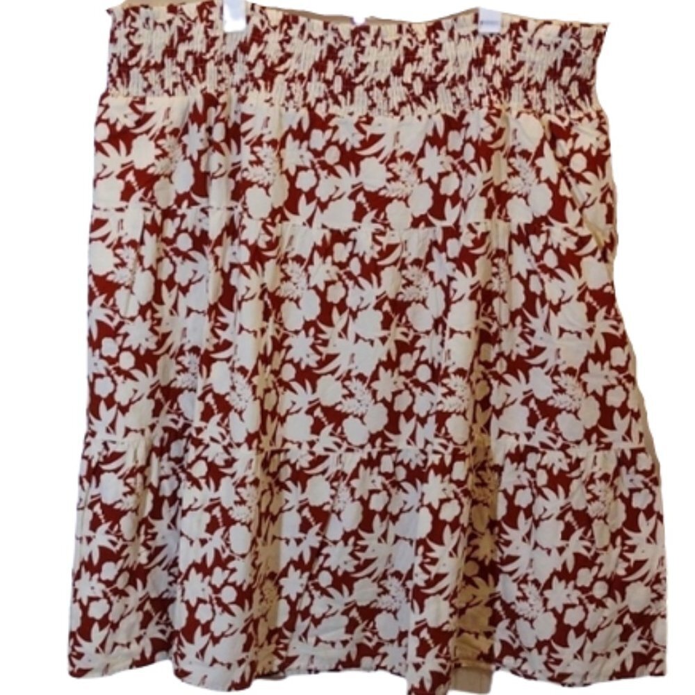 NWT Women's High-Rise Tiered MIDI a-Line Skirt - Universal Thread - 4X